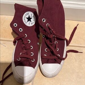 Converse Maroon High-Top Sneakers